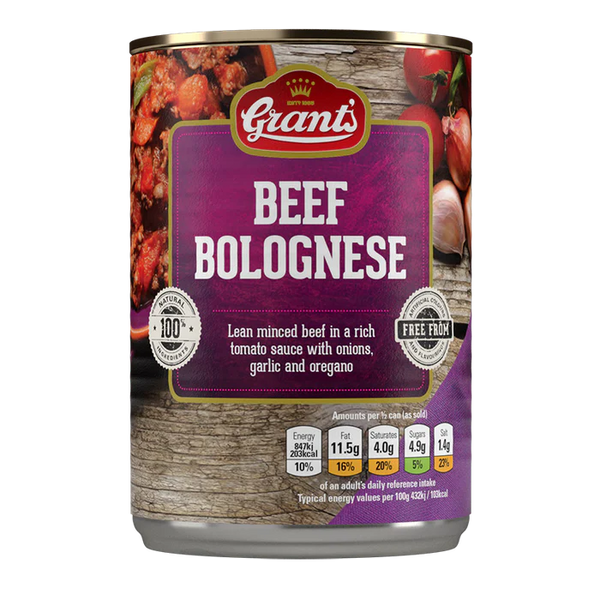 Beef Bolognese From Grant's Foods
