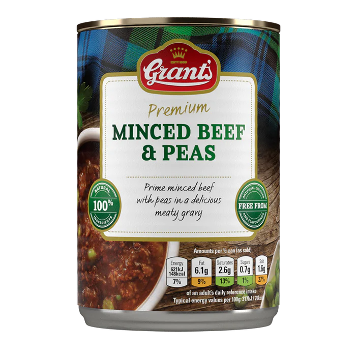 Minced Beef & Peas From Grant's Foods 
