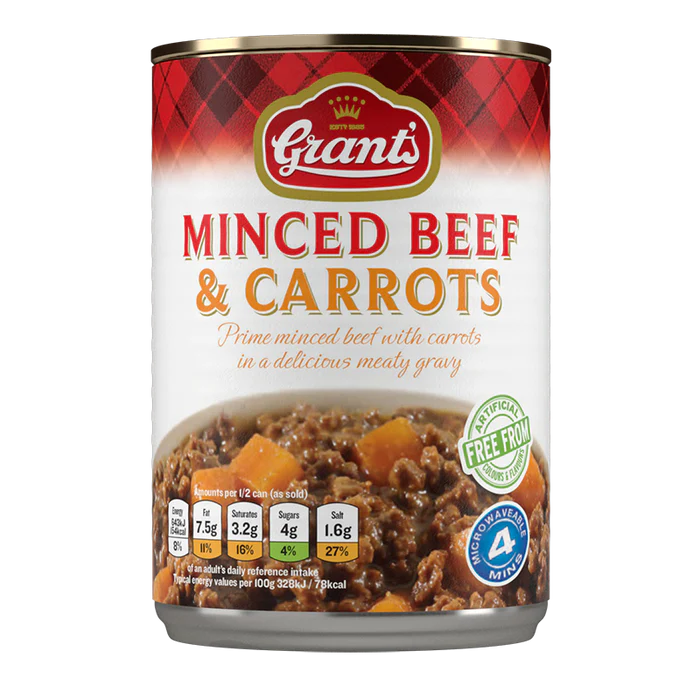 Minced Beef & Carrots From Grant's Foods